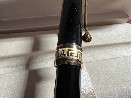 🔴 AURORA penna sfera OPTIMA auroloide nera profili laminati oro garanzia