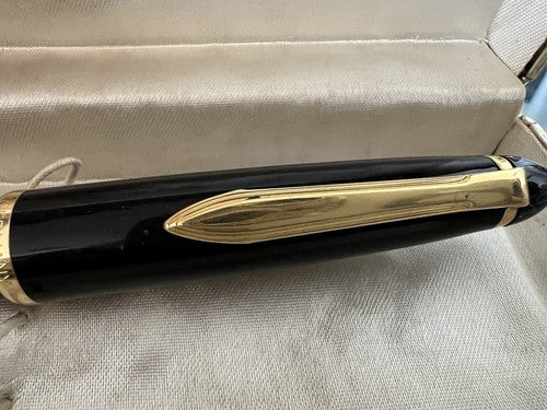 🔴 SENATOR penna stilografica PISTONE con iridium Point nera inchiostro Pelikan