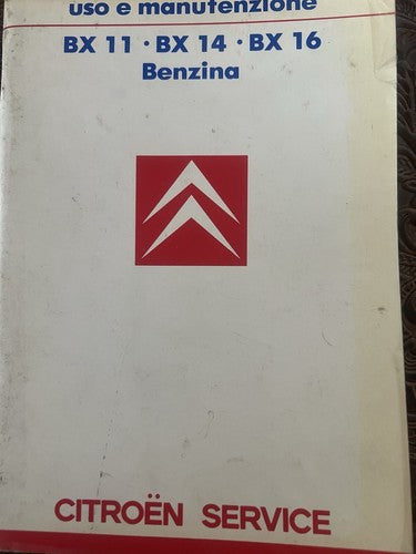 🔴 CITROEN BX 11-14-16 Libretto auto uso e manutenzione ORIGINALE vintage