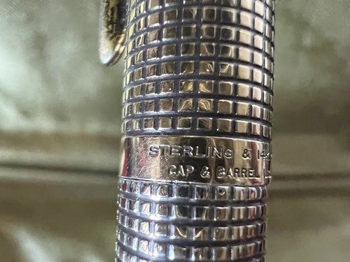🔴 PARKER 75 penna stilografica ARGENTO SOLIDO Sonnet placcata oro pennino ORO