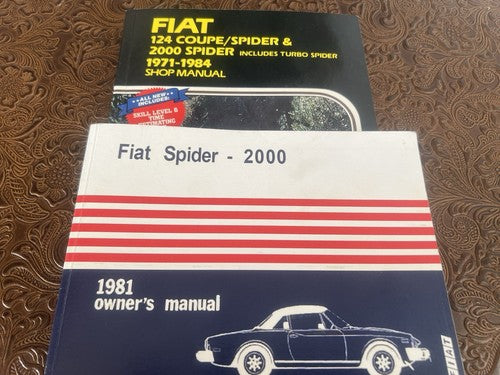 Fiat 124 Spider 2000 Livrets Utilization Entretien &amp; Technique Anglaise 