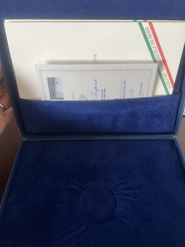 🔴 LA LIRA D'ORO scatola moneta con diamante astuccio custodia GARANZIA