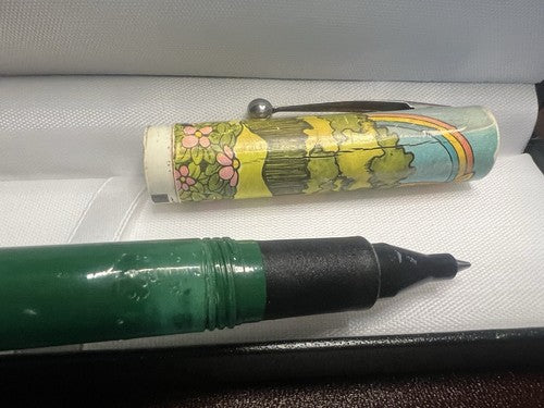 🔴 SHEAFFER penna sfera roller No Nonsense foresta con leone scrive vintage