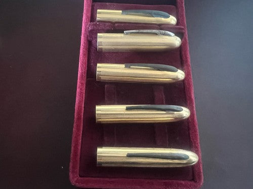 Toujours Stylo-Plume Stylo à Plume Capuchons Doré Parties Recharge Lot 5 Pcs