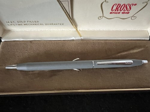 Cross Stylo-Plume Sphère Laque Gris Classique Century Écrit Boîte Notice F