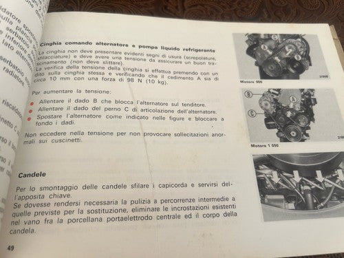 🔴 ORIGINALES italienisches Vintage-Benutzer- und Wartungshandbuch für den FIAT 127 