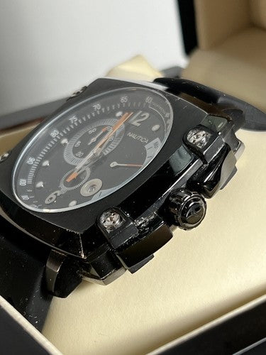 Nautica Chronograph Men's A38500 Waterproof Rate 5 Atm Oversize 48 MM Box