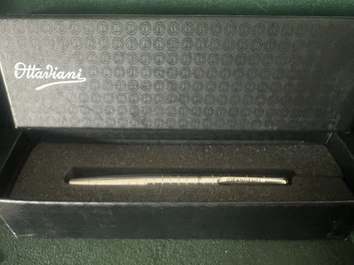 Ottaviani Stylo-Plume Sphère Roller Métal Chrome Nouvelle Trousse Et Garantie 