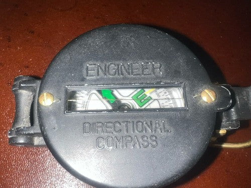 🔴 Bussola ENGINEER Directional compass di metallo nero funziona