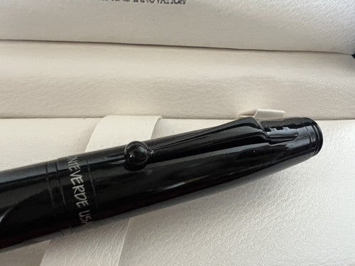 🔴 MONTEVERDE penna stilografica lacca nera Invincia pennino M scrive come nuova