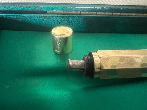 🔴 AURORA penna stilografica Numero 1 pennino ORO 14K F pulsante di fondo