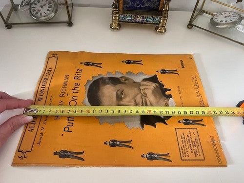 🔴 Spartito musicale ALICE IN WONDERLAND Harry Richman PUTTIN ON THE RITZ 1920
