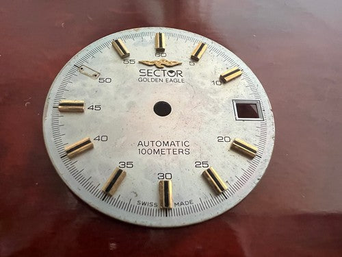 🔴 SECTOR Golden Eagle orologio 100 metri QUADRANTE da revisionare parti vintage