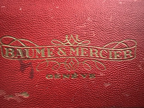🔴 BAUME & MERCIER box scatola orologio da polso rossa custodia vintage