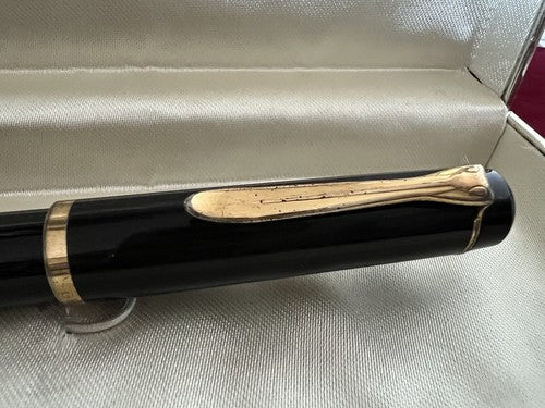 🔴 PELIKAN M250 penna stilografica nera PISTONE inchiostro SCRIVE antica scatola