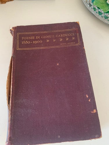 🔴 Book POEMS BY GIOSUE' CARDUCCI Zanichelli Bologna vintage 1943 