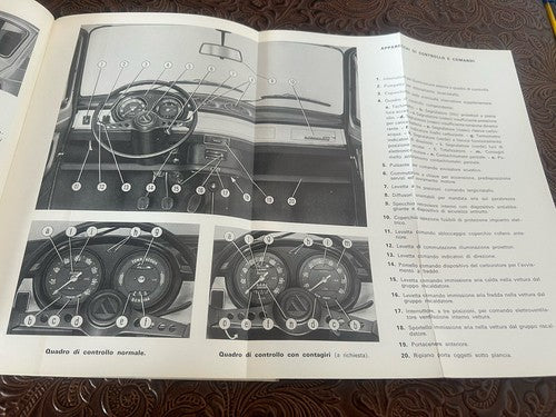 Autobianchi A 112 Lancia Livret Voiture Utilization Entretien Original Vintage 