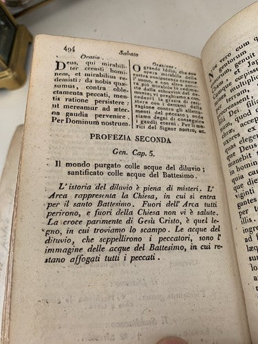 Livre Semaine Sainte Latin Et Vulgare Style Religieux Moine Ordre USK Antique 