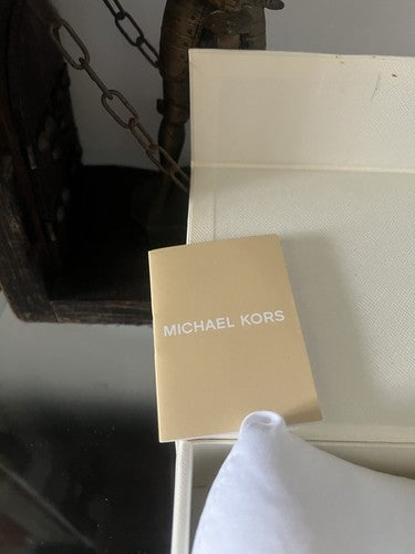 🔴 MICHEAEL KORS box scatola orologio beige custodia istruzioni