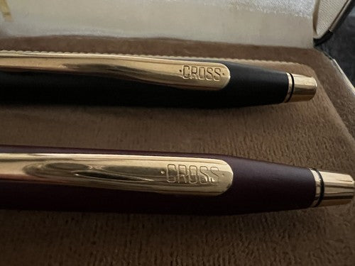 🔴 CROSS Classic Century black and burgundy lacquer ballpoint pens write with box 