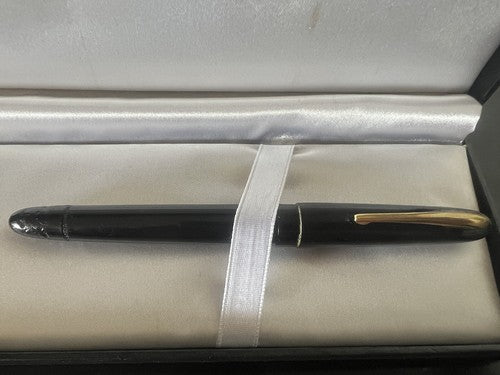 Mercure Stylo-Plume Stylo à Plume Piston Bouton Hublot Transparent Écrit Rétro