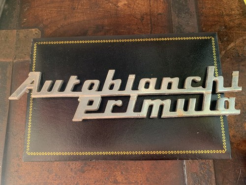 Armes Autobianchi Primevère Voiture Emblème Écrit Logo Plaque Métal A 