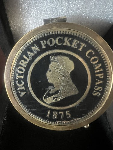 🔴 Großer englischer Navigationskompass aus Messing im viktorianischen Stil 