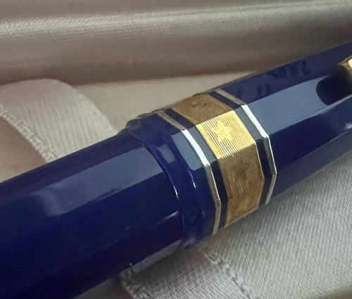 🔴 OMAS penna sfera Extra resina blu Comunità Europea 1992 Edizione Limitata