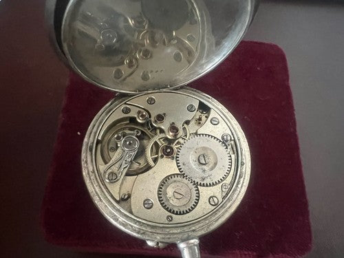 Montre Poche Homme Argent 800 Ciselé Fonctionne Antique Début 900