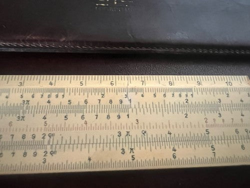 🔴 Regolo ALBERT NESTLER N. 11 calcolatore disegno tecnico fodero pelle vintage
