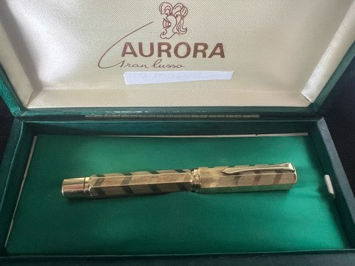 Aurora Stylo-Plume Stylo à Plume Pointure 1 Stylo Plume Or 14K F de Bouton Bas 