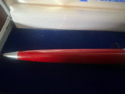 🔴 AURORA penna sfera a scatto ROSSA scrive con astuccio vintage