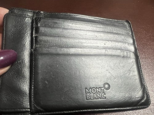 🔴 MONTBLANC portafoglio uomo porta carte credito banconote documento astuccio