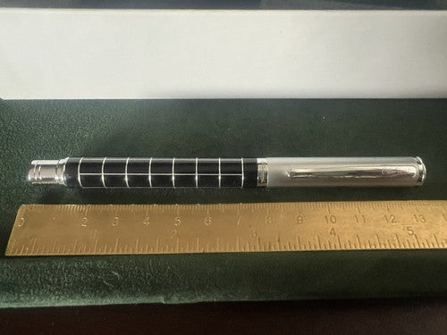 Ottaviani Stylo-Plume Sphère Roller Laque Chrome Trousse Et Garantie NOS