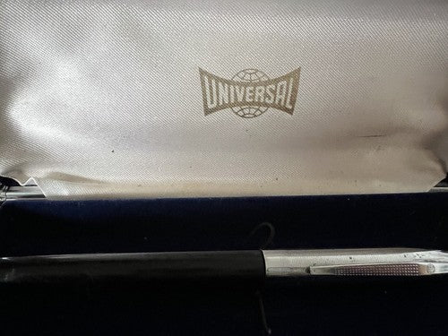 🔴 UNIVERSAL penna stilografica PISTONE pennino ORO stantuffo SCRIVE vintage 50