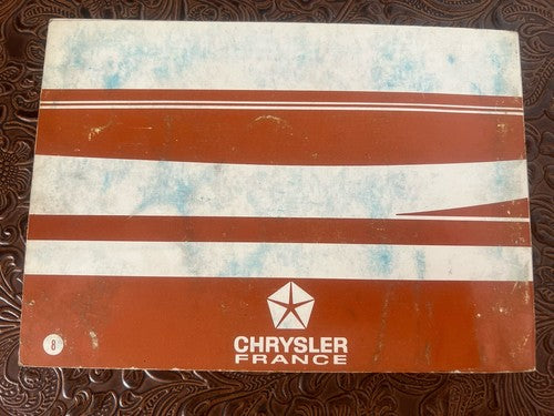 Chrysler Simca Horizon Booklet Car Use Maintenance Italian Original