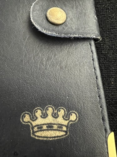 PRYNGEPS Porte- Garantie Montre Portagaranzia Homme Cuir Bleu Bords Métal