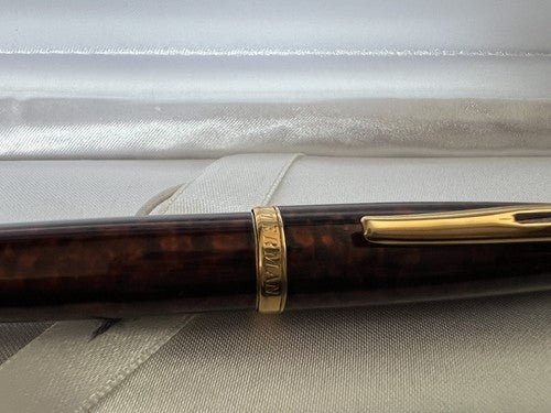 🔴 WATERMAN penna sfera Carene Deluxe lacca marmorizzata profili dorati