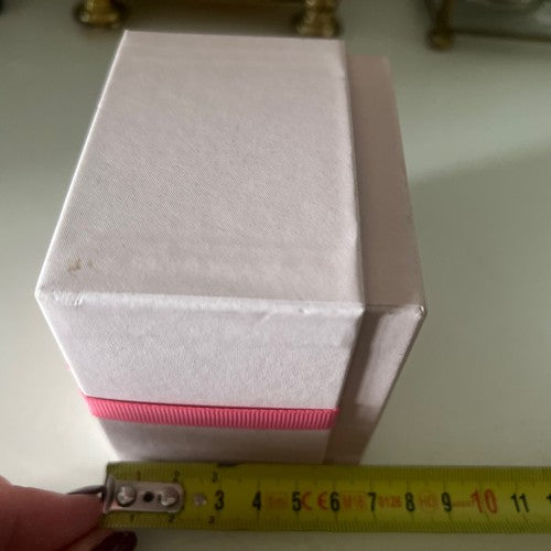 🔴 STROILI Ringbox, Ohrringe, Anhänger, Charms mit rosa Schleife 