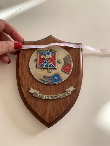🔴 Militärwappen Holzschild C.do und Transmissions Vittorio Veneto 