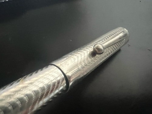 Étrangères Stylo-Plume Stylo à Plume Chrome Ciselé à Levier Vintage Du 1930