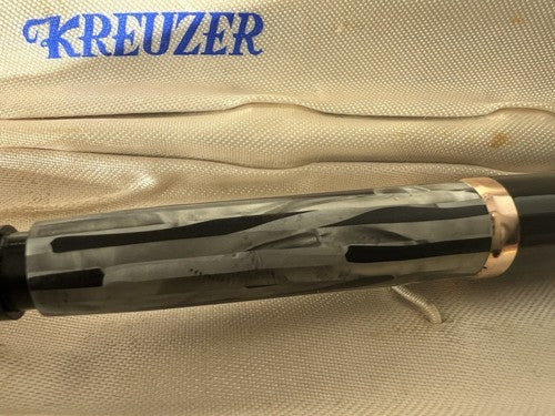 KREUZER Füllfederhalter Marmorierte Zelluloid Mit Kolben Germany Vintage