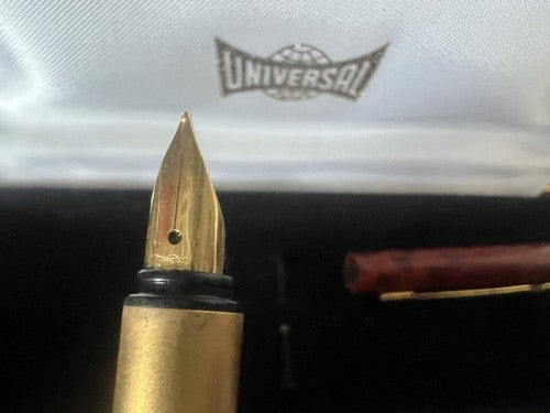 Universal Stylo-Plume Stylo à Plume Laque Marbré à Cartouche Vintage Années 60