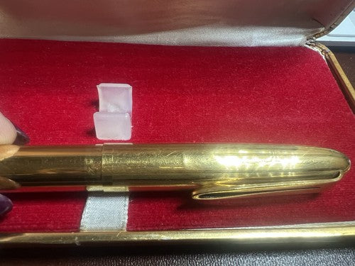 🔴 AURORA penna stilografica 88K Aquila placcata pennino ORO M vintage 2196034