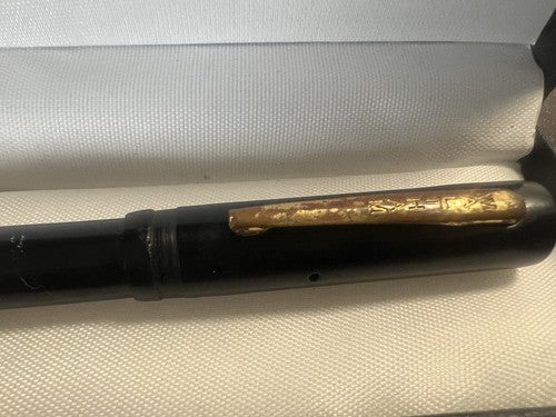 🔴 WALTHAM penna stilografica celluloide a leva SCRIVE vintage del 1930