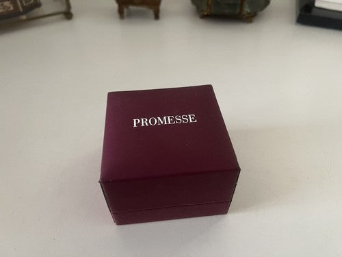 Promesse Boîte Bijou Boucles D'Oreilles, Pendentif, Charms Bordeaux Rigide