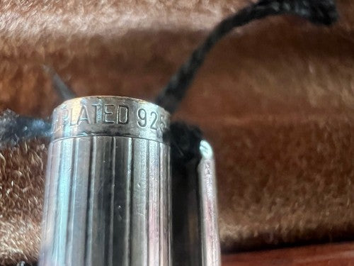 Ronson Stylo-Plume Sphère Plaqué Argent Écrit Vintage Avec Garantie 1970