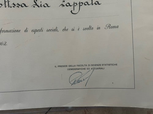 Diplôme Mise Casse Recherche Sociale Formation Experts 1962