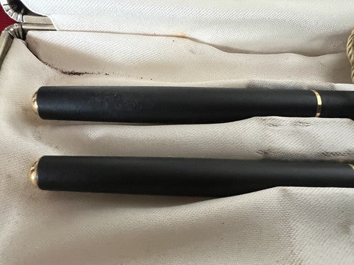Elmitex Stylo-Plume Stylo à Plume Et Sphère By Montegrappa Laque Noire / Rétro