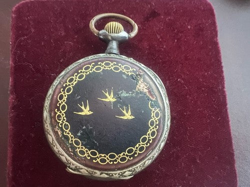 Montre Hommes Poche Amedee Bojet Acier Bruni Fonctionne Antique 1897